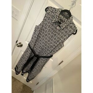Talbots women’s NWT size 16 black white sleeveless dress with belt